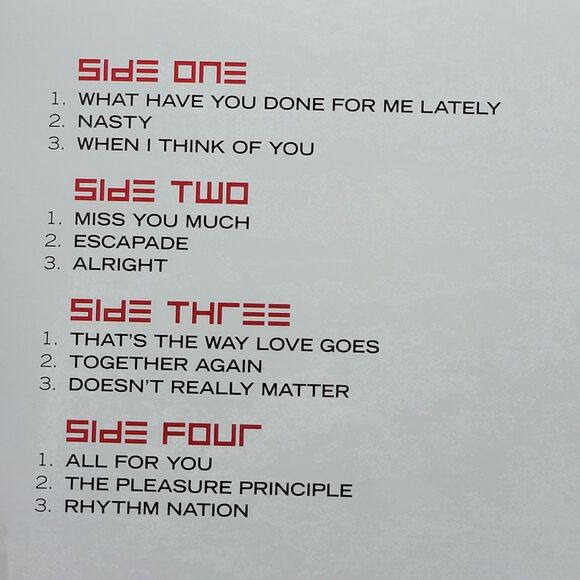 VINYL Janet Jackson: Number Ones - 2 LP Translucent Red NEW / SEALED - Picture 4 of 4